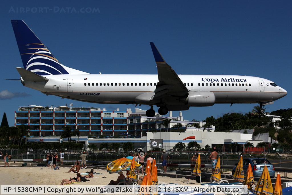 HP-1538CMP, 2009 Boeing 737-8V3 C/N 36554, Over famous Maho Beach