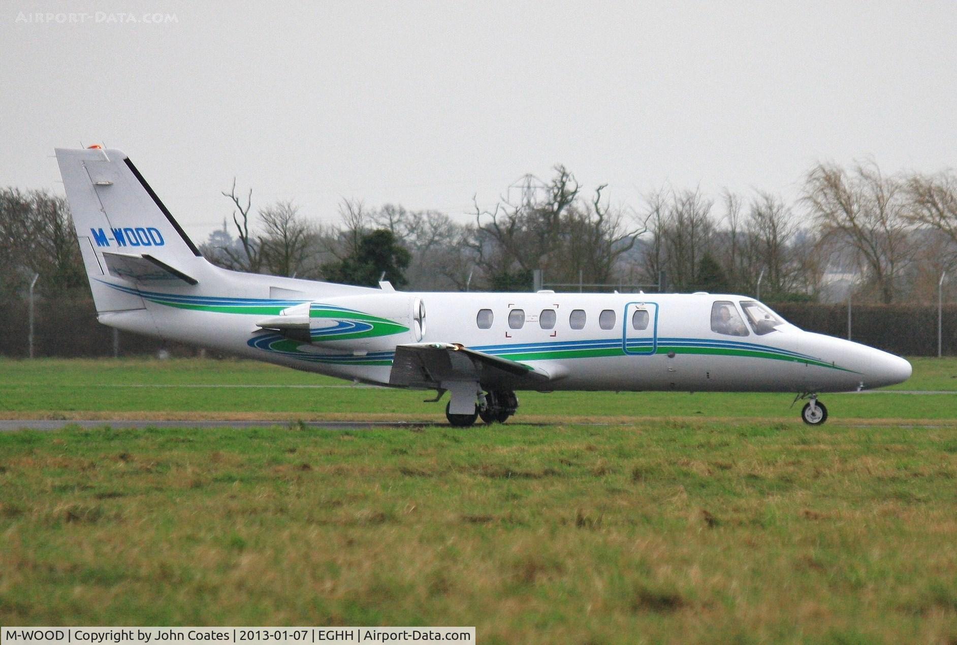 M-WOOD, 2002 Cessna 550 Citation Bravo C/N 550-1042, Arriving to Citation Centre.