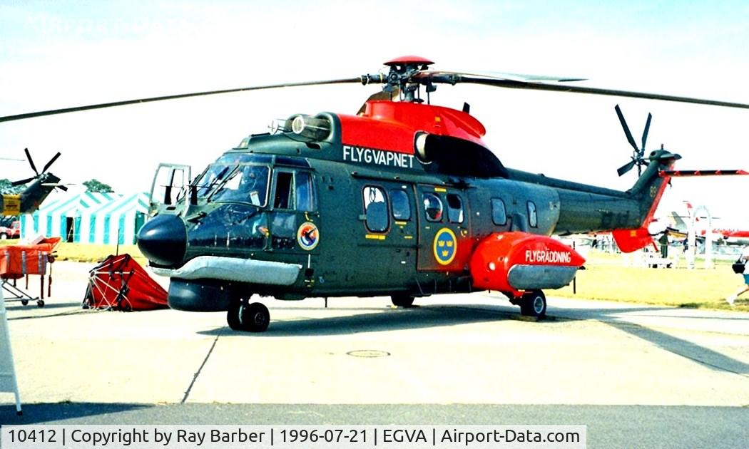 10412, Aérospatiale Hkp.10 Super Puma (AS-332M1) C/N 2412, Aerospatiale AS.332L1 Super Puma [2412] (Swedish AF) RAF Fairford~G 21/07/1996