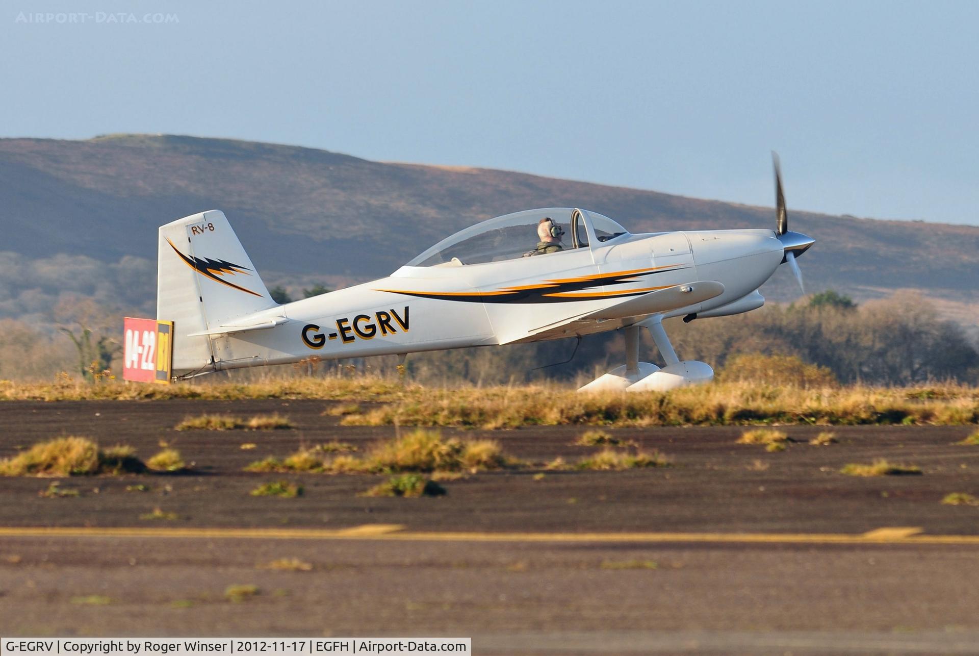 G-EGRV, 2007 Vans RV-8 C/N PFA 303-13639, Resident Vans preparing to depart. Previously registered G-PHMG.