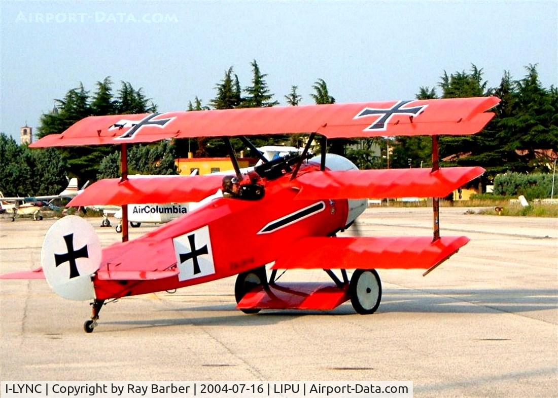 I-LYNC, Fokker Dr.1 Triplane Replica C/N 01/84M, Fokker Dr.1 (replica) [01/84M] Padova~I 16/07/2004