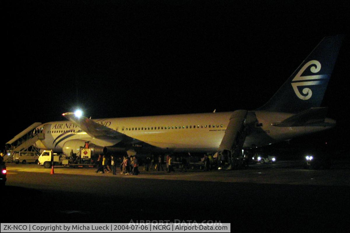 ZK-NCO, 2000 Boeing 767-319 C/N 30586, At Rarotonga