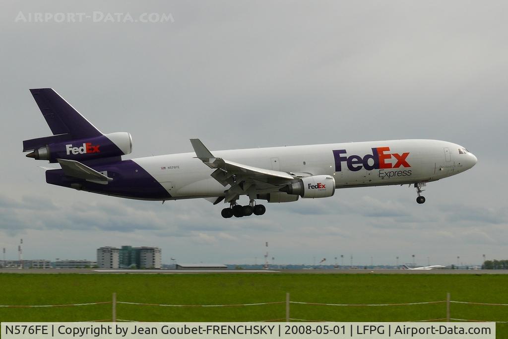 N576FE, 1992 McDonnell Douglas MD-11F C/N 48501, FEDEX landing from MEMPHIS