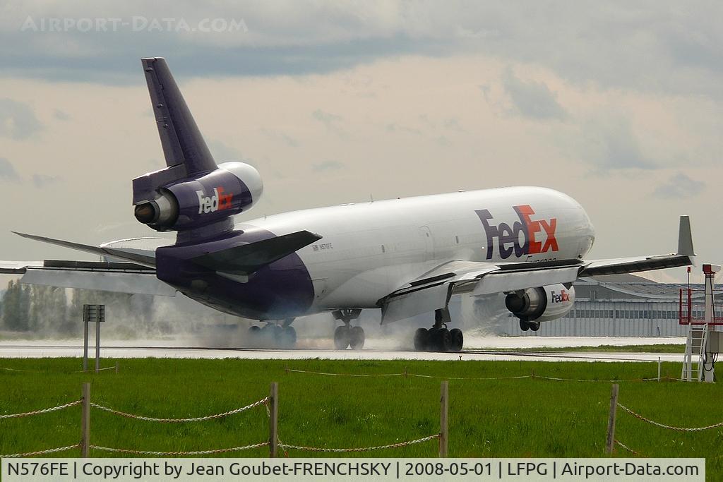 N576FE, 1992 McDonnell Douglas MD-11F C/N 48501, FEDEX landing