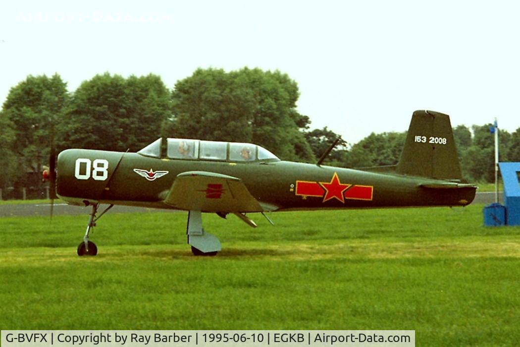 G-BVFX, 1967 Nanchang CJ-6A Chujiao C/N 1532008, Nanchang CJ-6A [1532008] Biggin Hill~G 10/06/1995