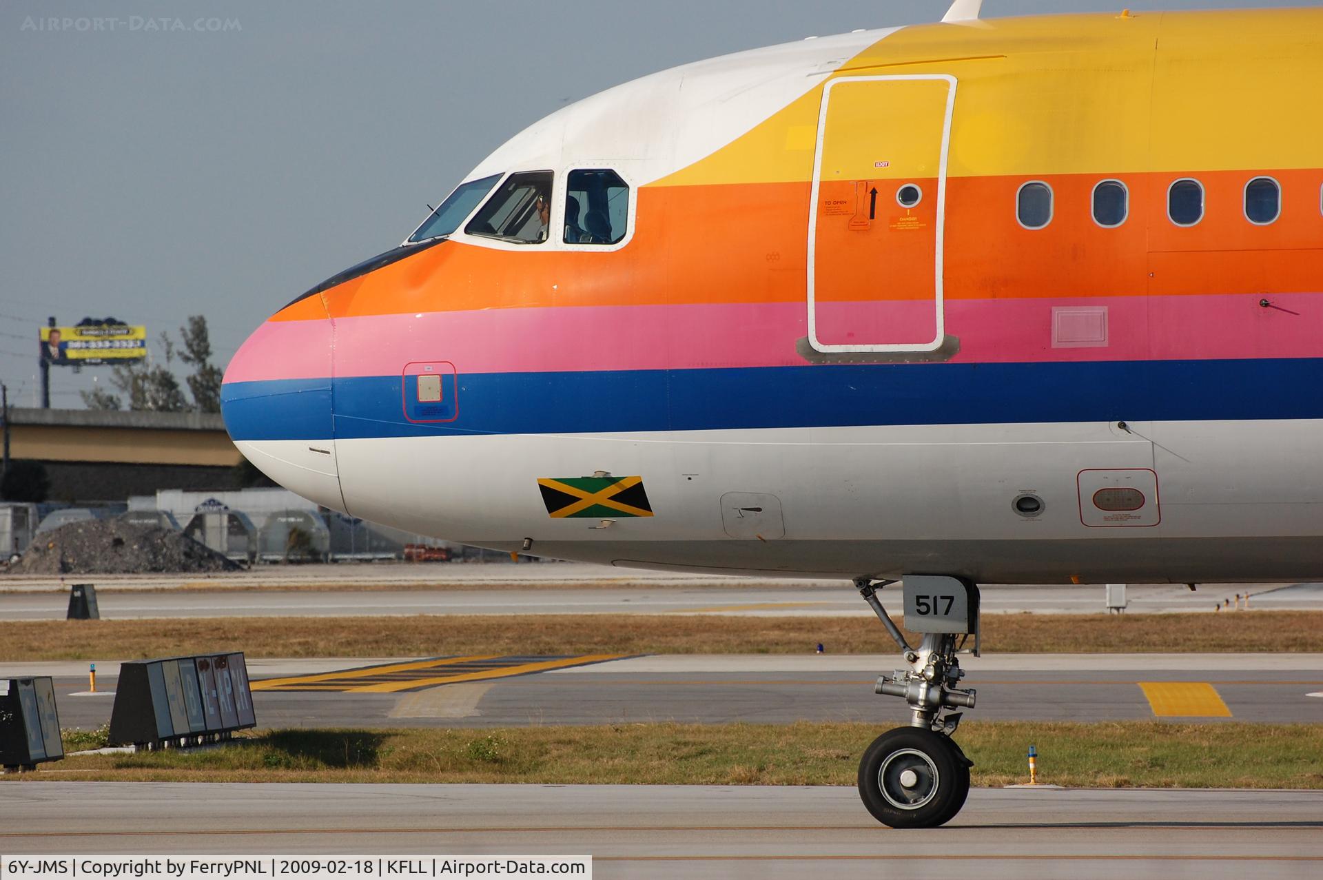 6Y-JMS, 2003 Airbus A321-211 C/N 1966, Preparing for take-off.