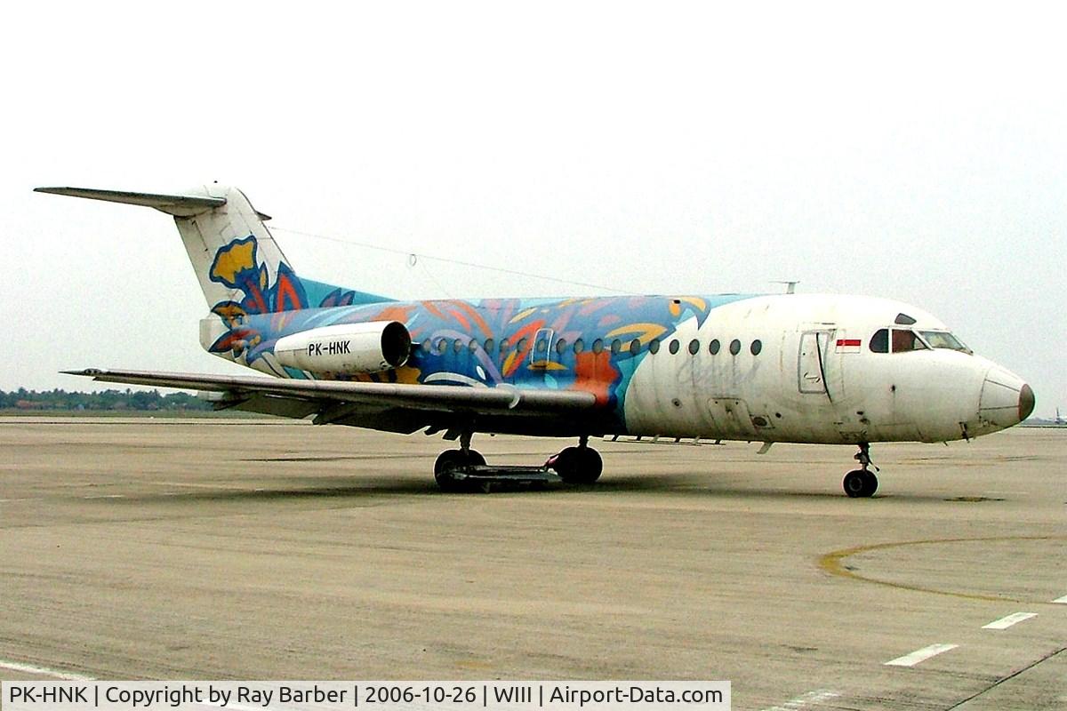 PK-HNK, 1978 Fokker F.28-3000 Fellowship C/N 11129, Fokker F-28-3000R Fellowship [11129] (Gatari Air Service) Jakarta - Soekarno Hatta International~PK 26/10/2006