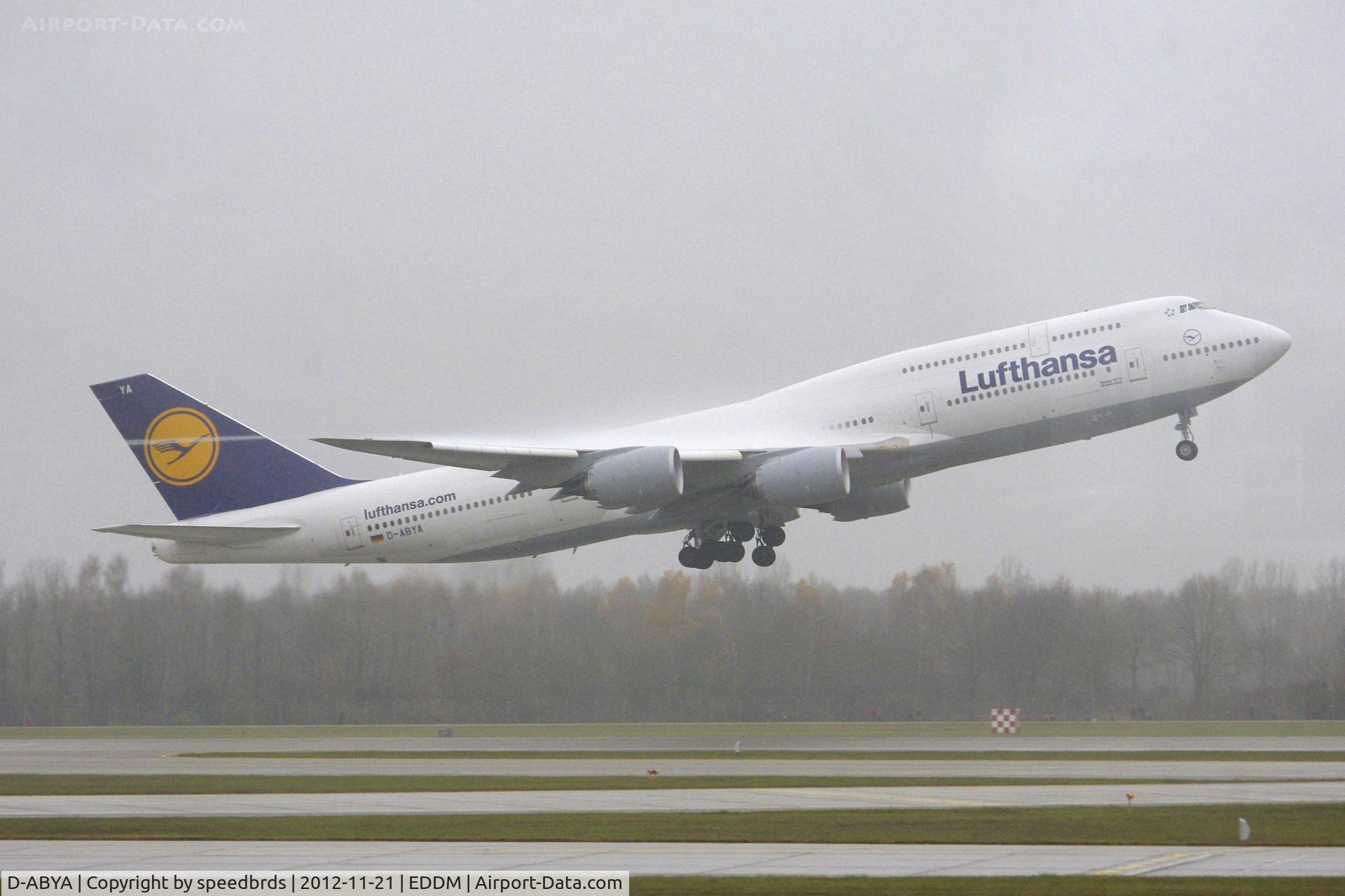 D-ABYA, 2012 Boeing 747-830 C/N 37827, Lufthansa 'Brandenberg' Boeing 747-8i on her way to Dusseldorf on press tour.