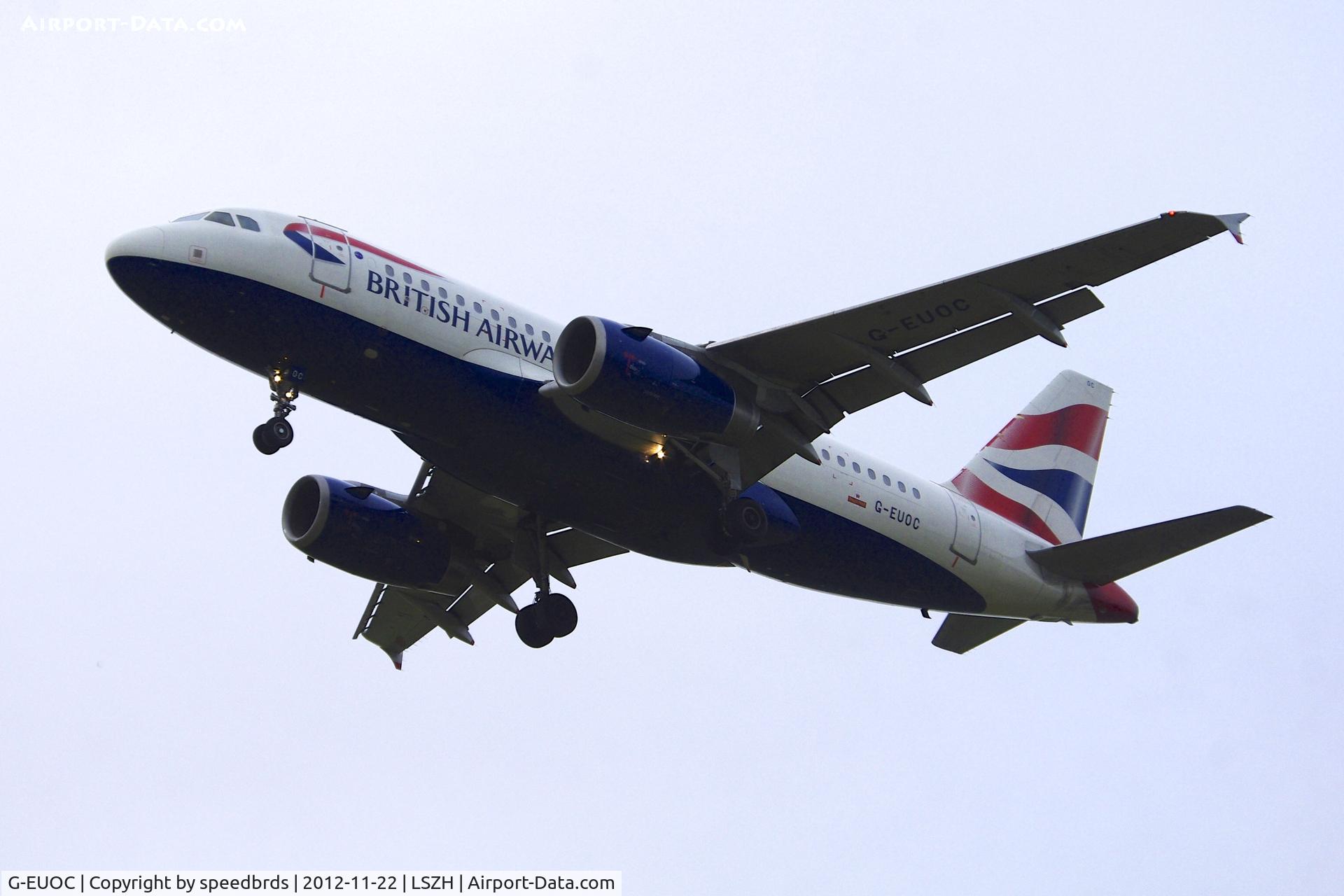 G-EUOC, 2001 Airbus A319-131 C/N 1537, British Airways 'Speedbirds' Airbus A319