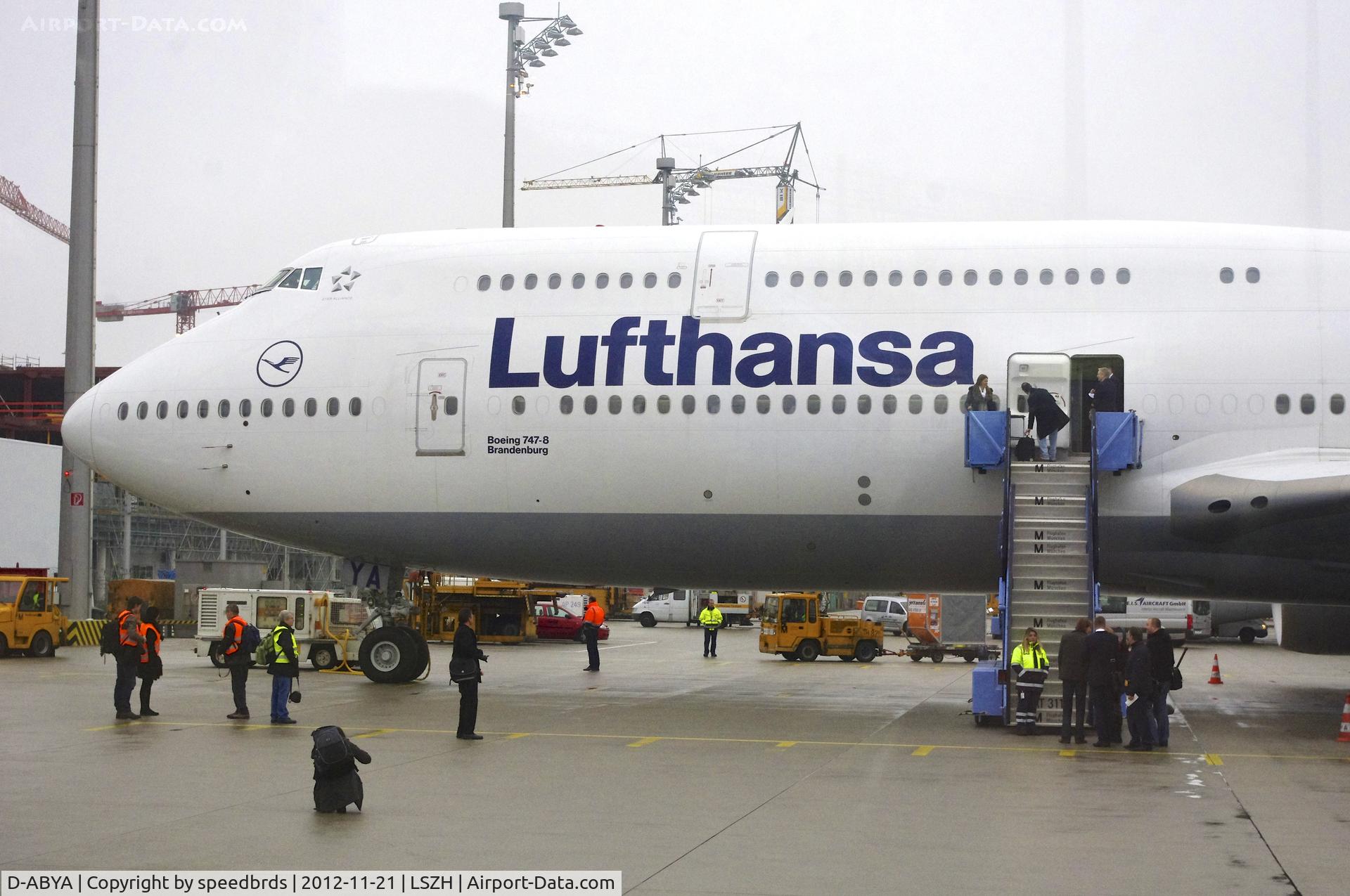 D-ABYA, 2012 Boeing 747-830 C/N 37827, Lufthansa 'Brandenberg' Boeing 747-8i
