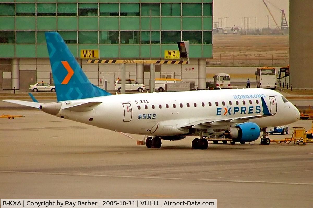 B-KXA, 2005 Embraer 170LR (ERJ-170-100LR) C/N 17000081, Embraer Emb-170-100LR [17000081] (Hong Kong Express Airways) Hong Kong International~B 31/10/2005