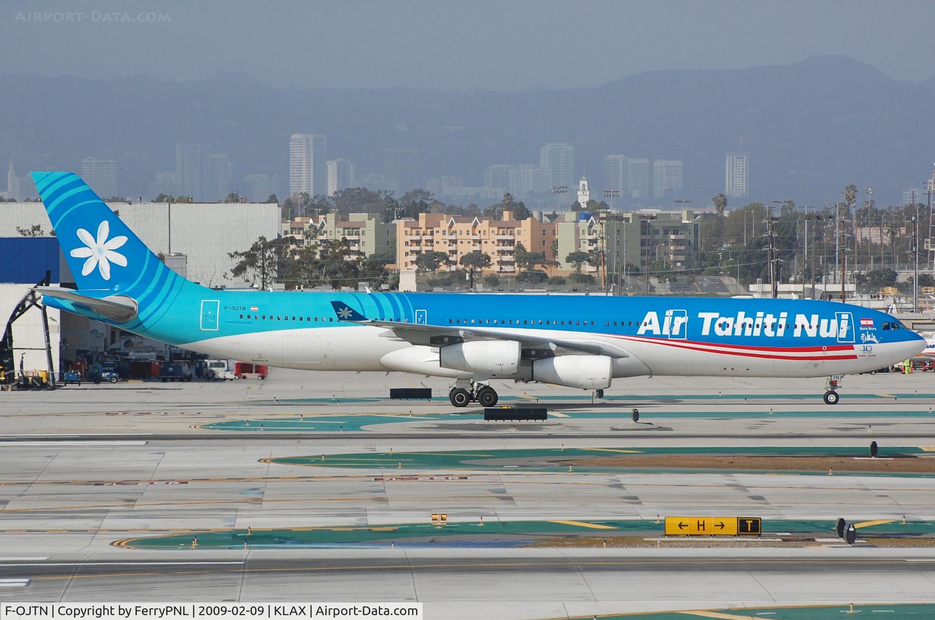 F-OJTN, 2001 Airbus A340-313 C/N 395, About to take off for a nice island destination