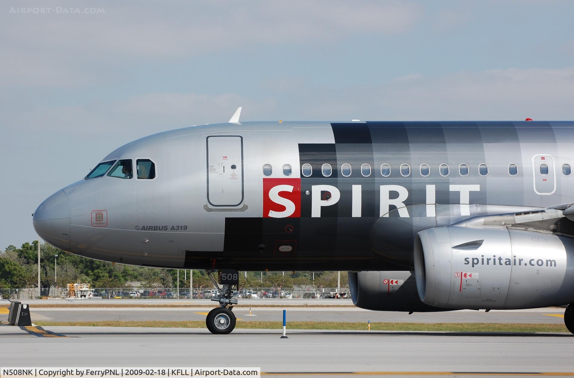 N508NK, 2005 Airbus A319-132 C/N 2567, Spirits front old style