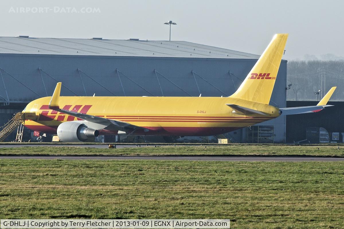 G-DHLJ, 2012 Boeing 767-3JH/F/ER C/N 37809, DHL B767F at East Midlands