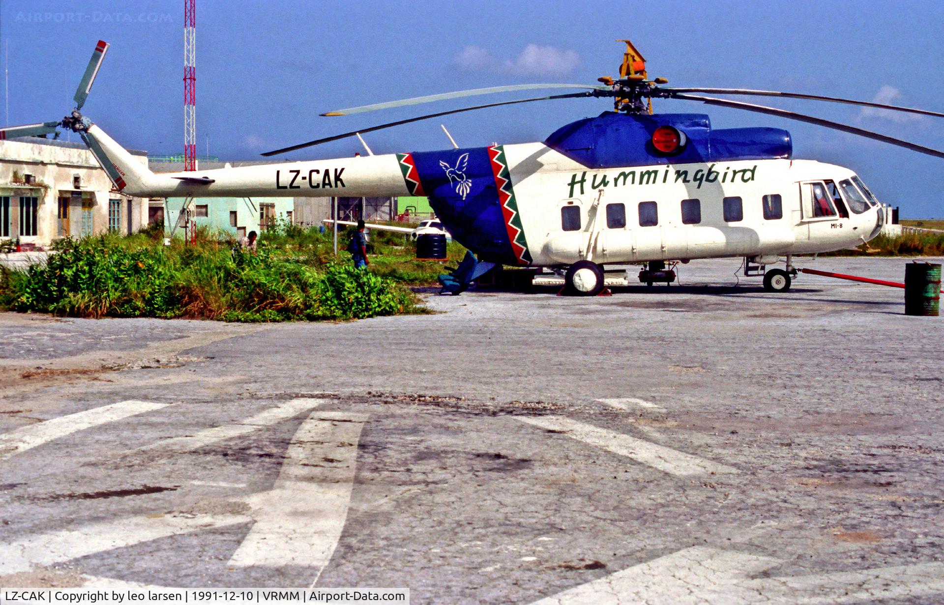 LZ-CAK, 1981 Mil Mi-8S Hip C/N 10316, Male Maldives 10.12.91