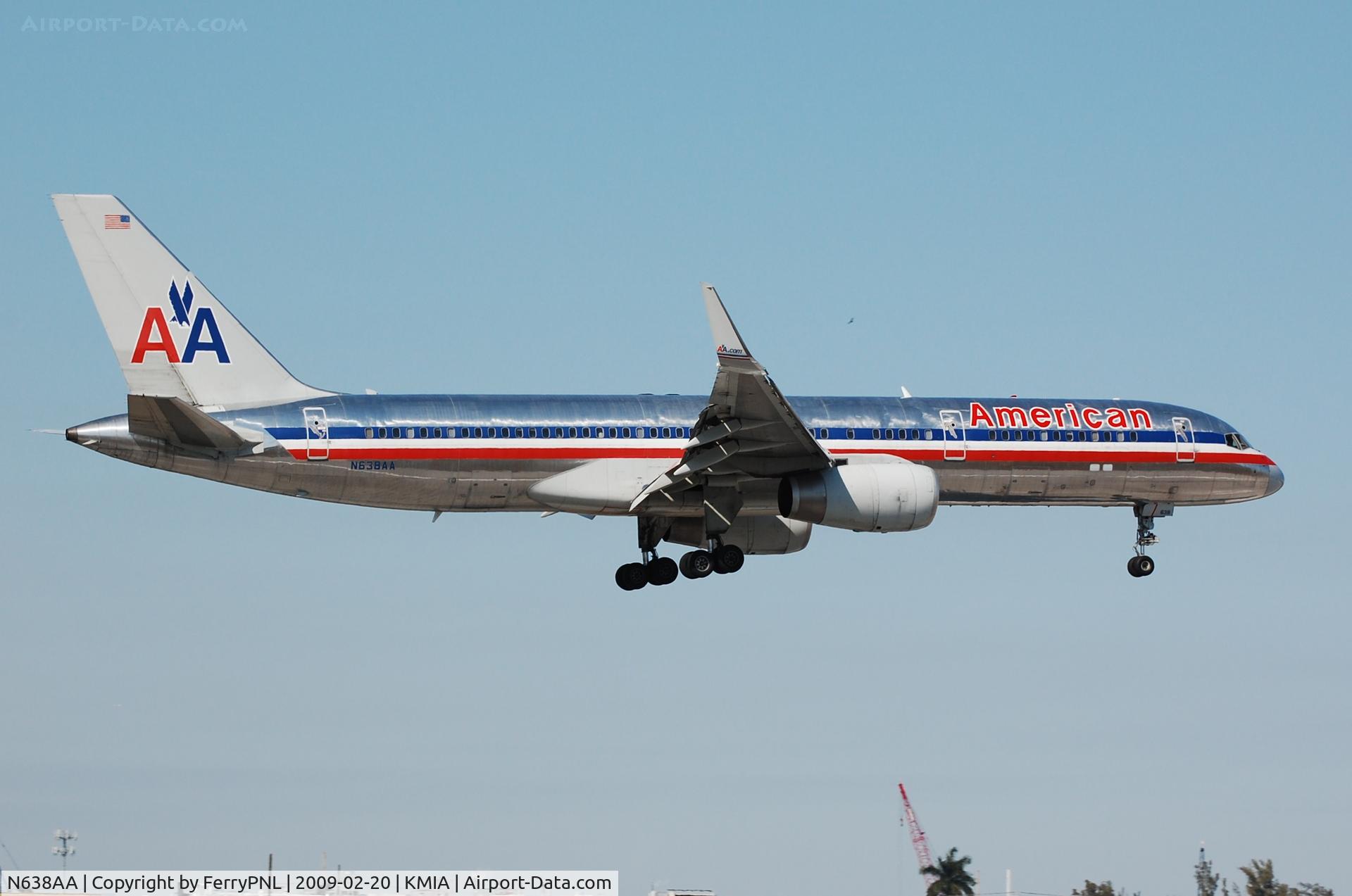 N638AA, 1991 Boeing 757-223 C/N 24596, AA B752 landing in MIA
