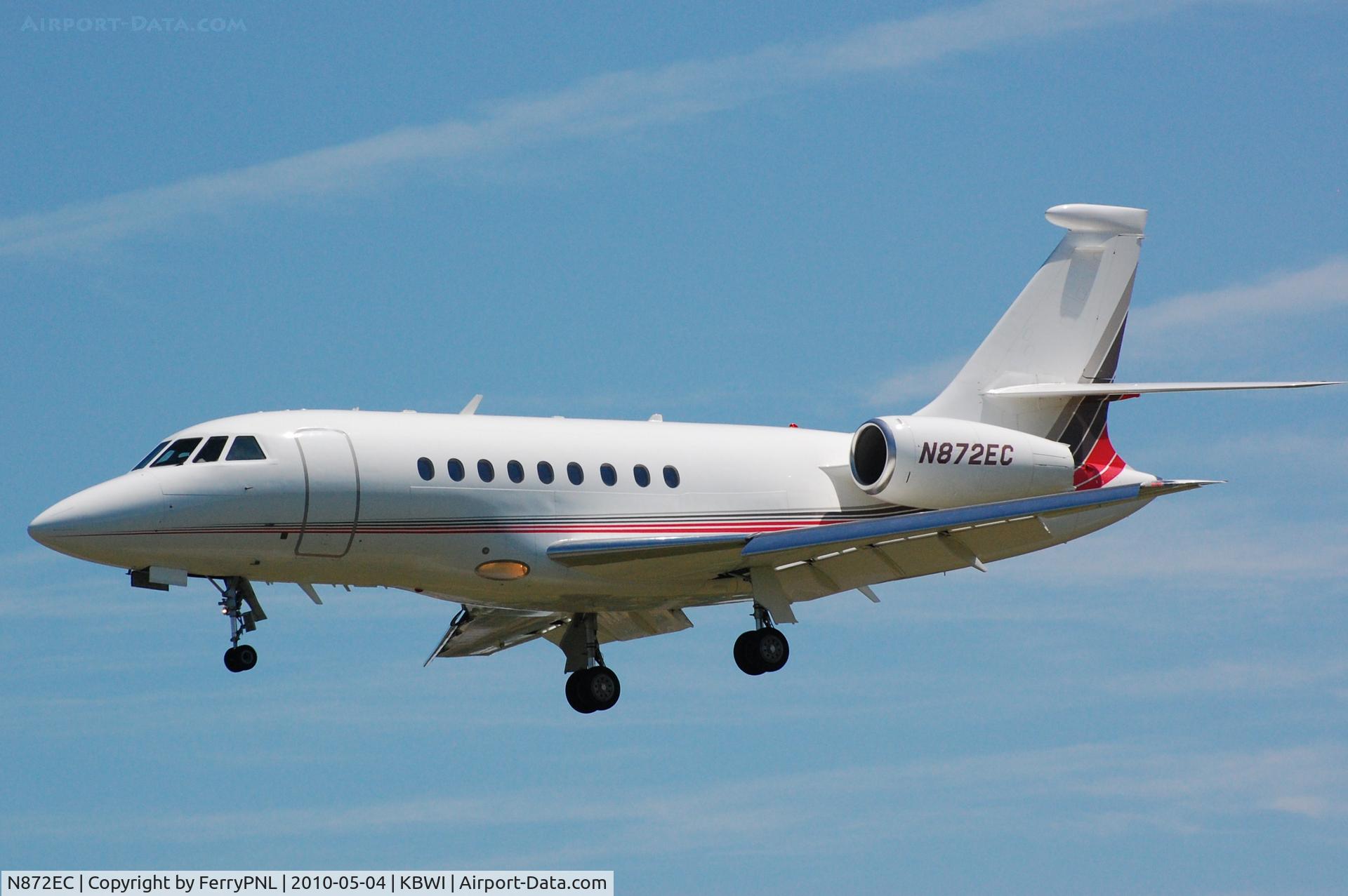 N872EC, 2001 Dassault Falcon 2000 C/N 143, Nice DA2000 landing in BWI