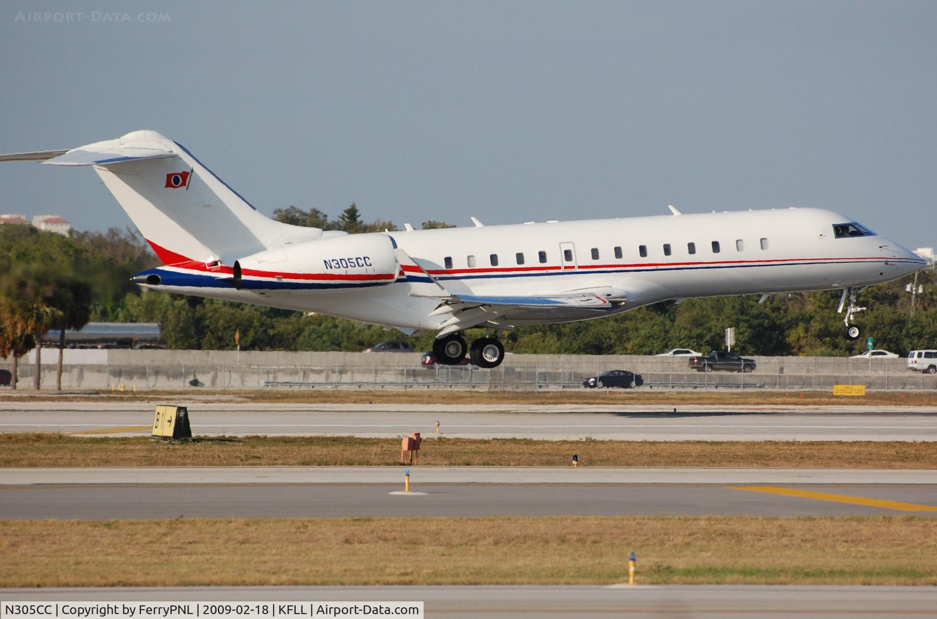 N305CC, 1999 Bombardier BD-700-1A10 Global Express C/N 9027, Carnival Cruise Line Glex is back home.