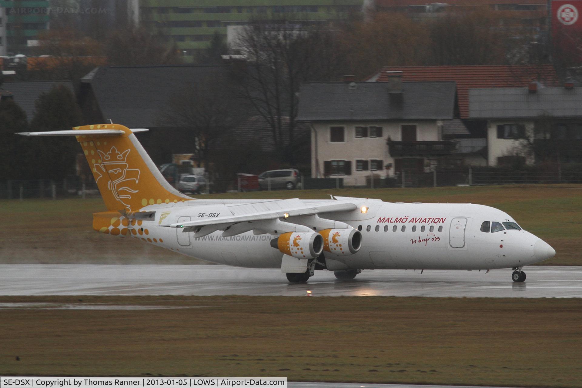 SE-DSX, 1994 British Aerospace Avro 146-RJ100 C/N E3255, Malmö Aviation Avro 100