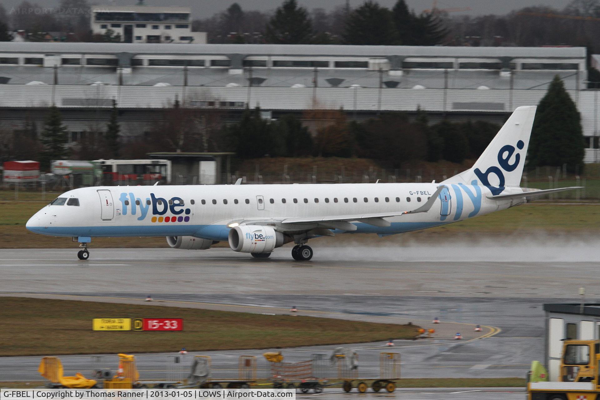 G-FBEL, 2008 Embraer 195LR (ERJ-190-200LR) C/N 19000184, FlyBe Embraer 190
