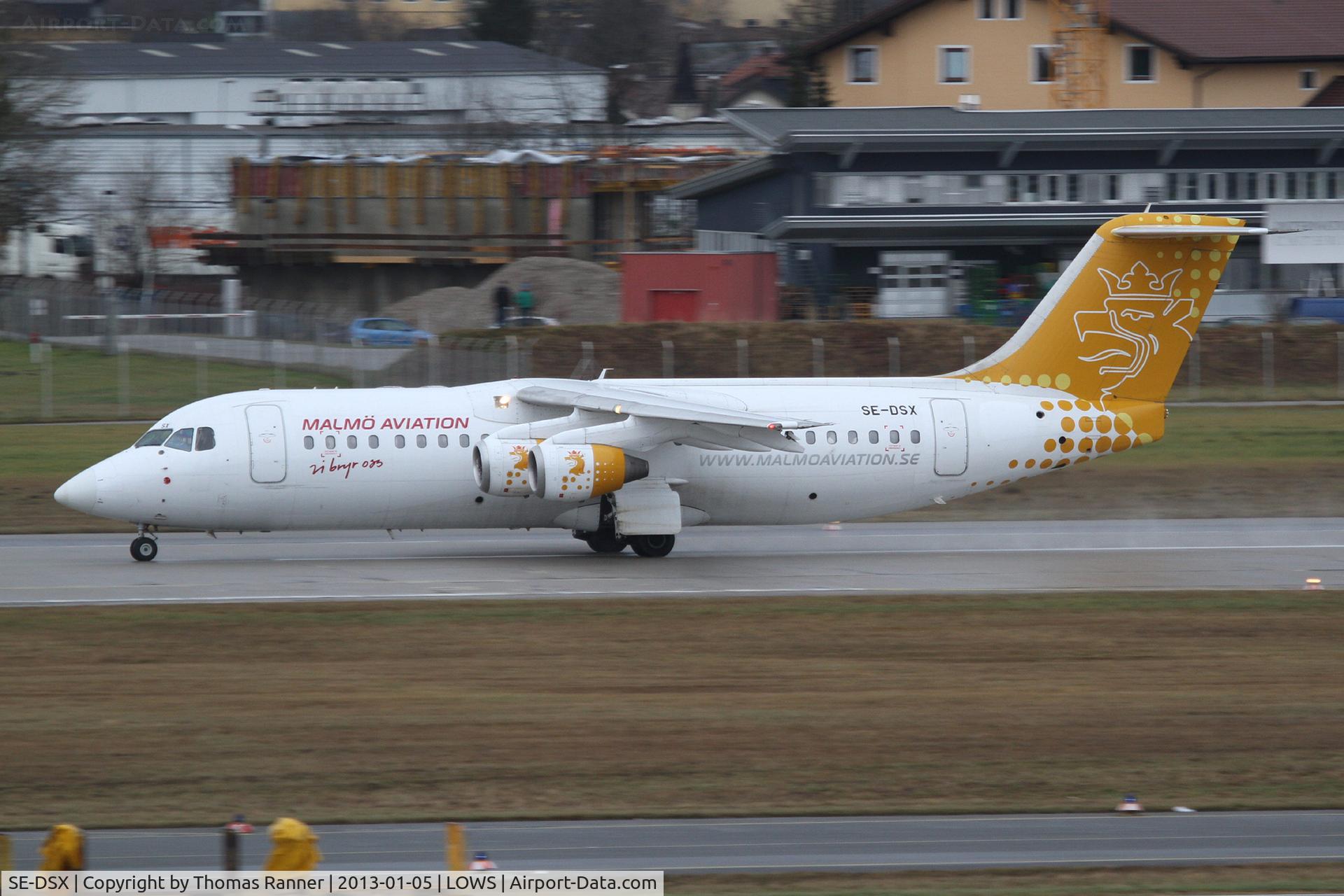 SE-DSX, 1994 British Aerospace Avro 146-RJ100 C/N E3255, Malmö Aviation Avro 100
