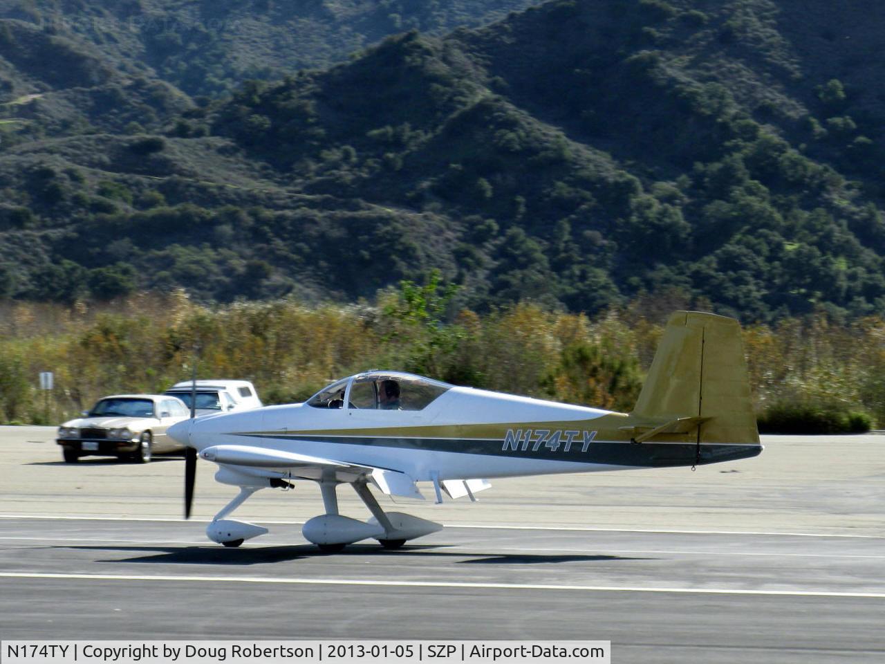 N174TY, 2004 Vans RV-7A C/N 70331, 2004 Yaberg VAN's RV-7A, landing roll Rwy 04