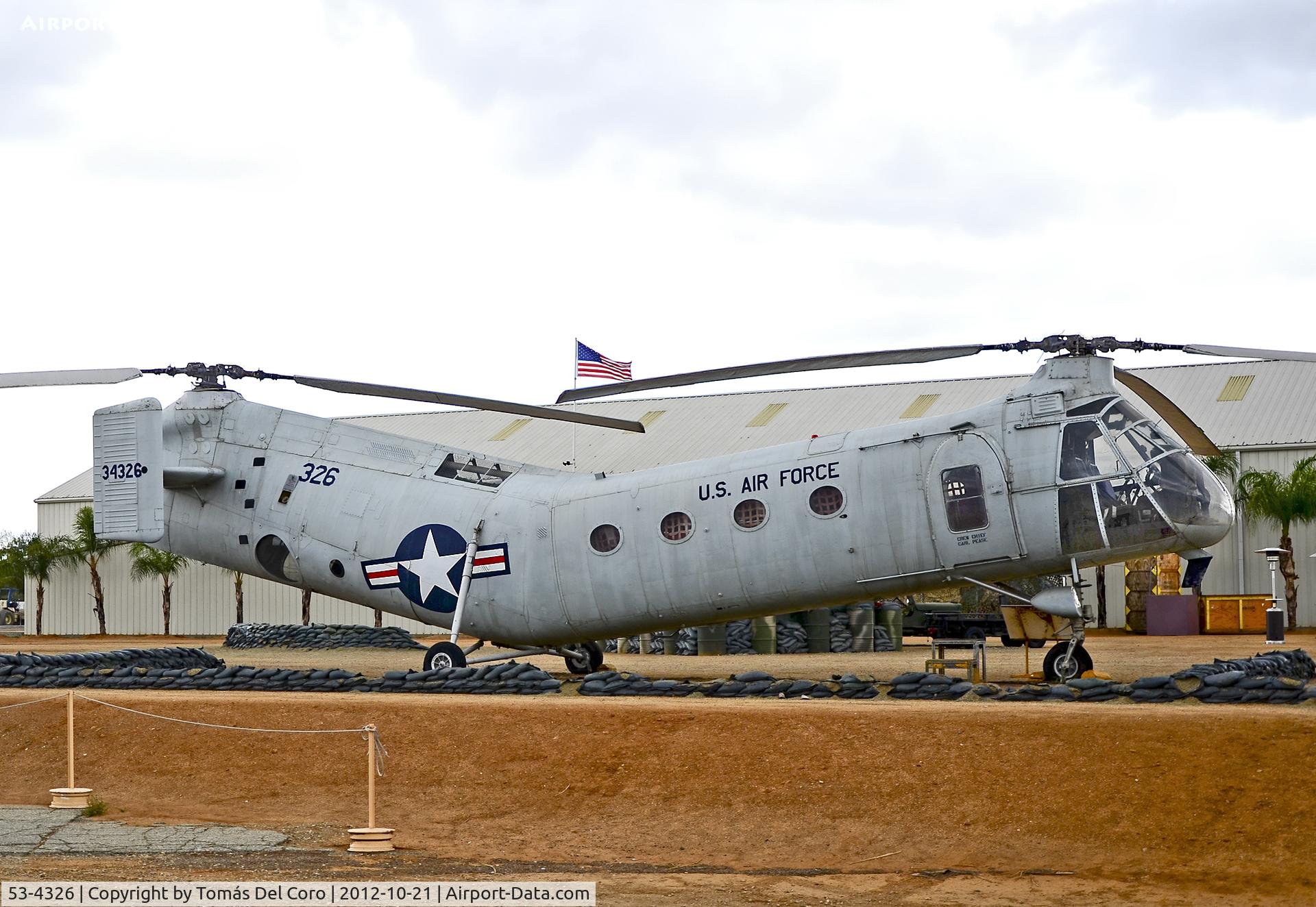 53-4326, 1953 Piasecki H-21B Workhorse C/N B.76, Piasecki H-21B Workhorse Serial No:  53-4326 C/N B-76

March Field Air Museum
TDelCoro
October 21, 2012
