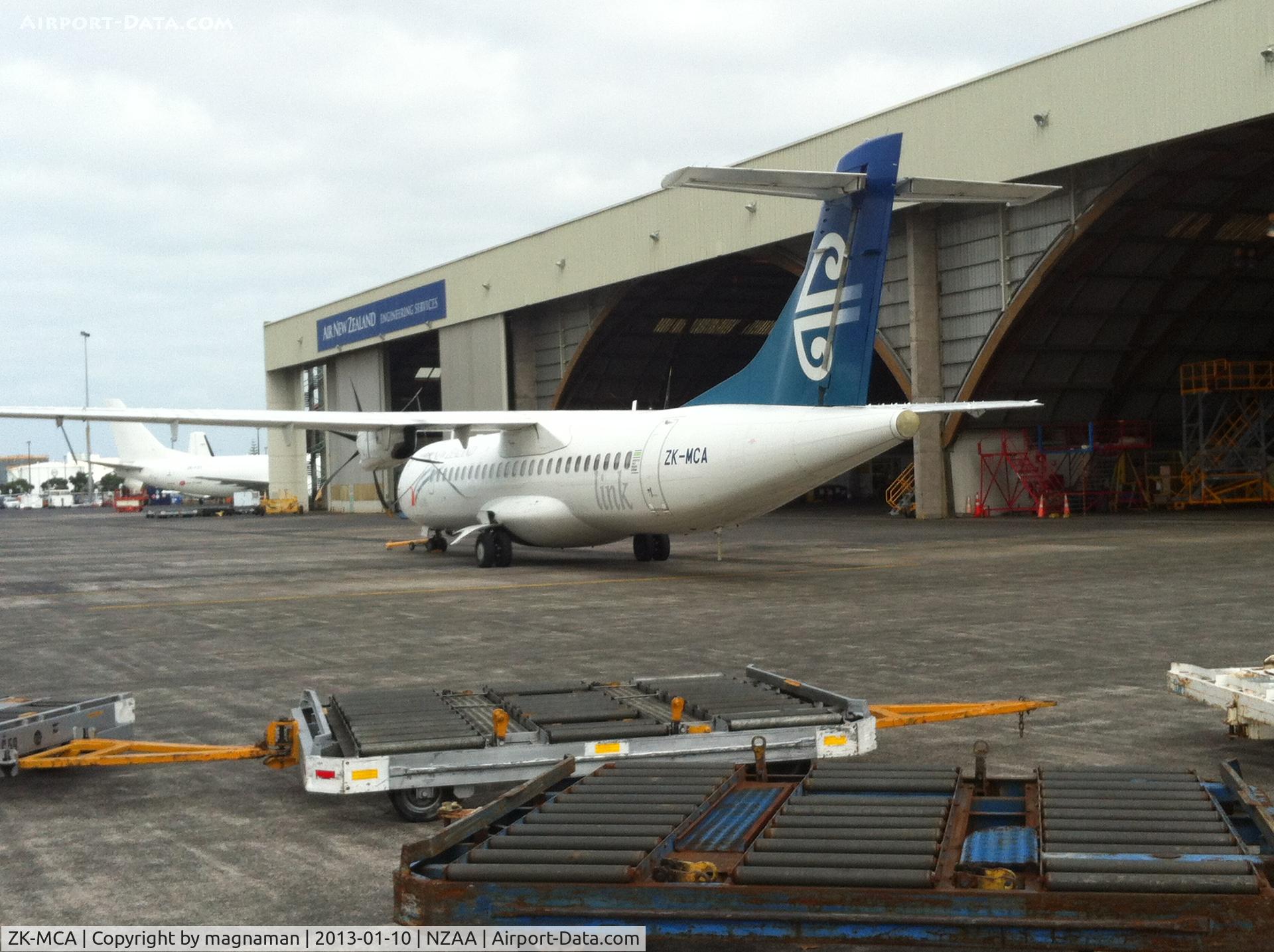 ZK-MCA, 1999 ATR 72-212A C/N 597, Outside engineering hangar today