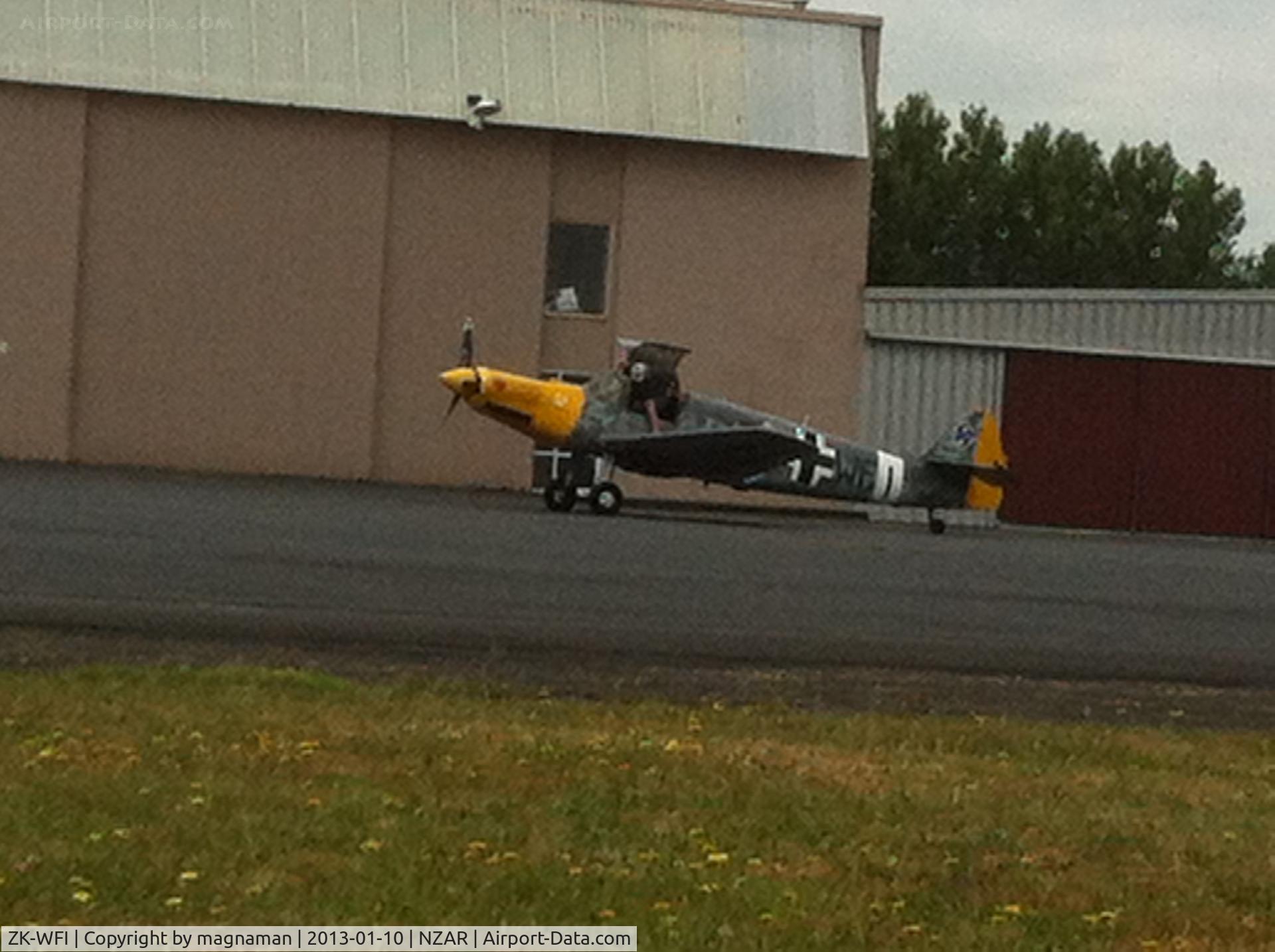 ZK-WFI, 1956 Nord 1002 Pingouin II C/N 103, SHame I only have an i-phone camera - just too far away - but first time I have seen it outside so had to take a snap.