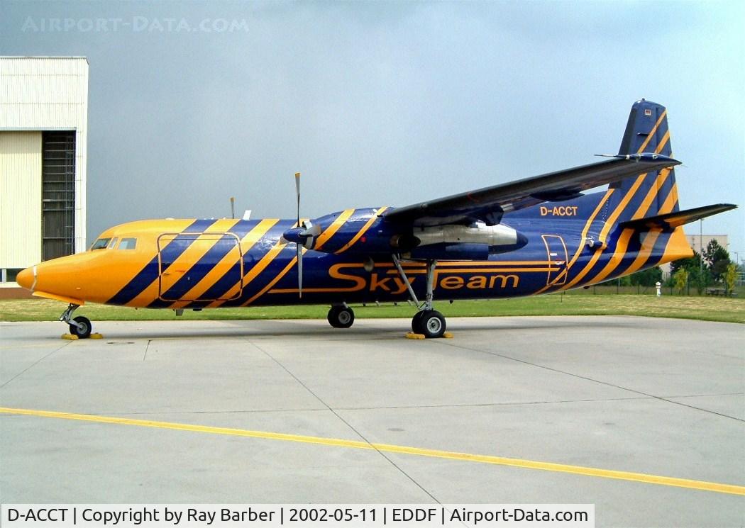 D-ACCT, 1981 Fokker F-27-500 Friendship C/N 10639, Fokker F-27-500RF Friendship [10639] (Sky Team) Frankfurt~D 11/05/2002
