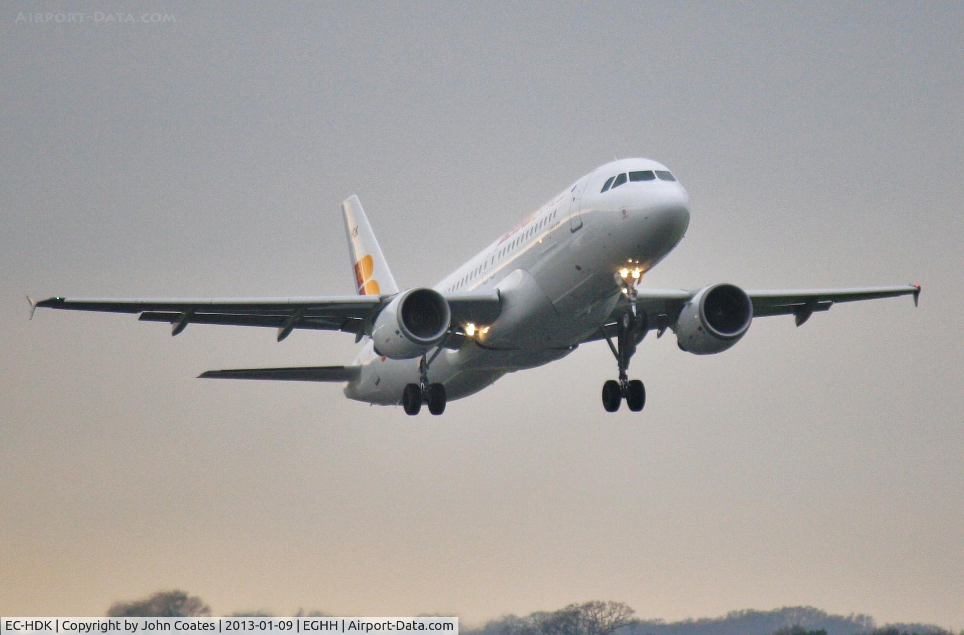 EC-HDK, 1999 Airbus A320-214 C/N 1067, Departing to Madrid after respray into Iberia Express 