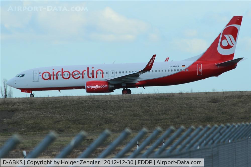 D-ABKS, 2011 Boeing 737-86J C/N 36880, View over the fence nearby Leipzig Tower...