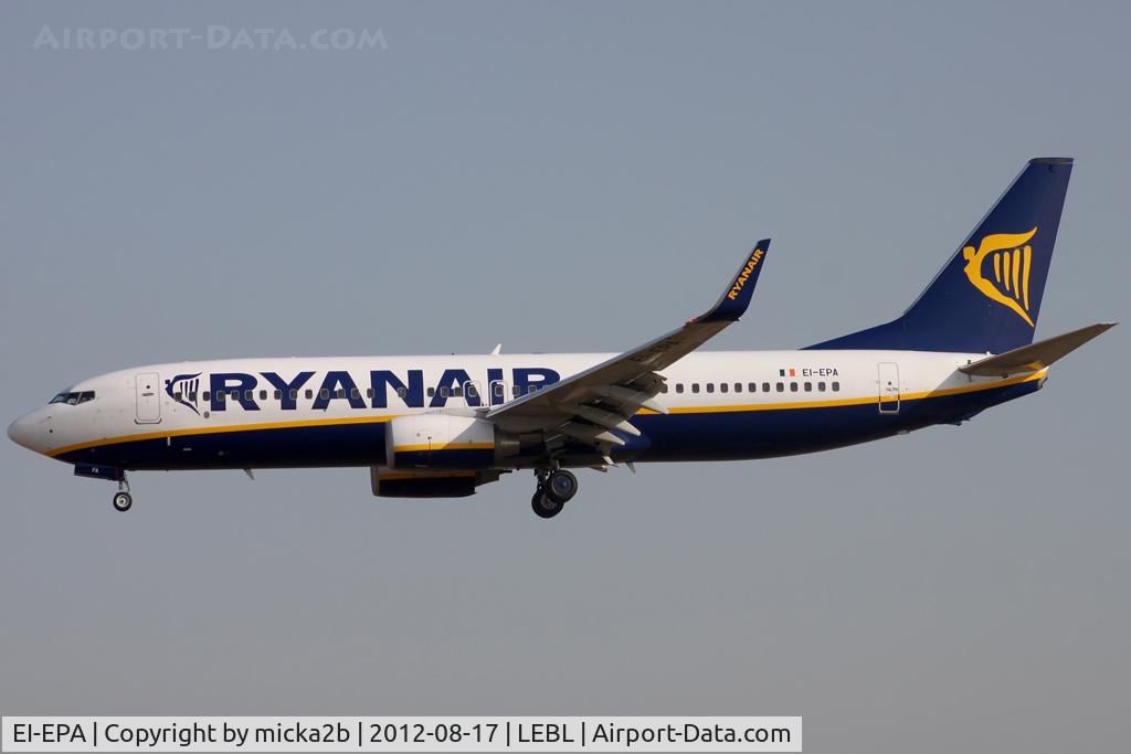 EI-EPA, 2011 Boeing 737-8AS C/N 34987, Landing