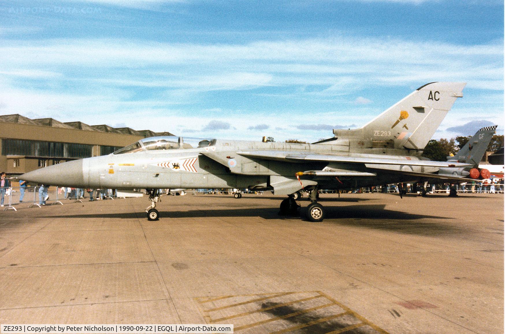 ZE293, 1987 Panavia Tornado F.3 C/N 629/AT023/3280, Tornado F.3 of 229 Operational Conversion Unit on display at the 1990 RAF Leuchars Airshow.