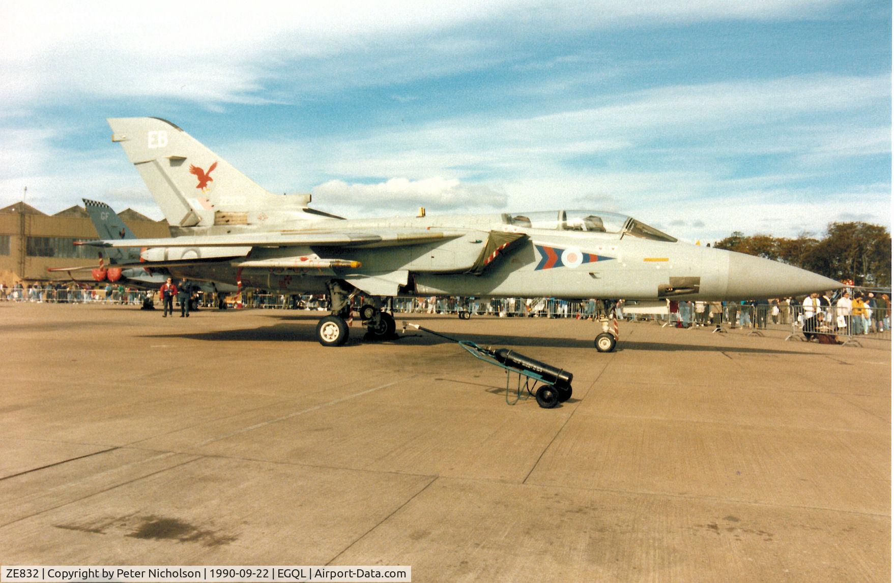 ZE832, 1988 Panavia Tornado F.3 C/N AS076/721/3329, Tornado F.3 of 23 Squadron on display at the 1990 RAF Leuchars Airshow.