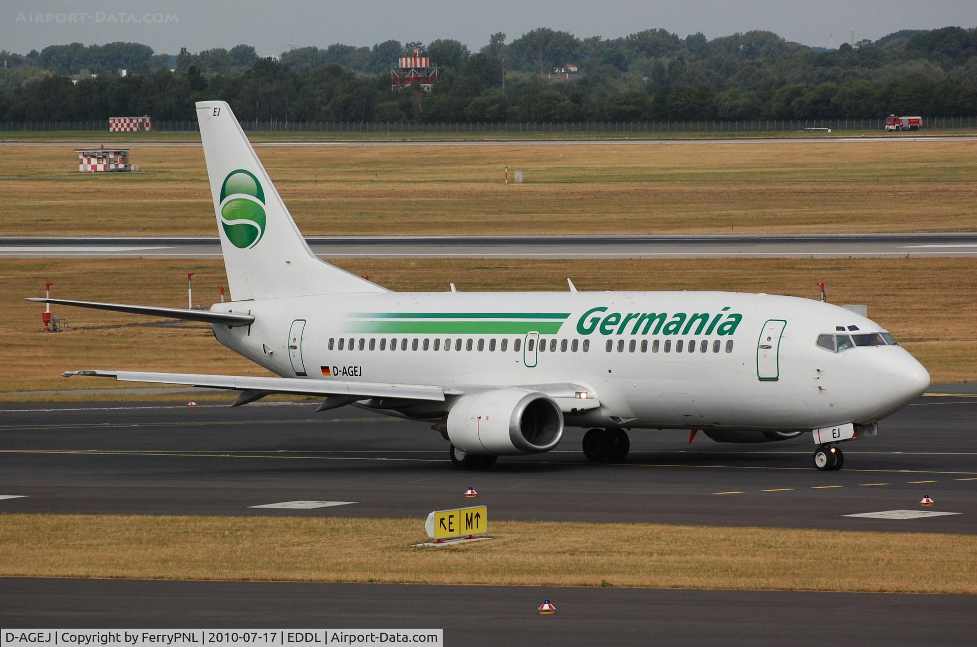 D-AGEJ, 1988 Boeing 737-3L9 C/N 24221, Germania B737 taxiing for departure
