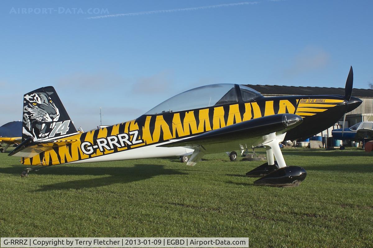 G-RRRZ, 2013 Vans RV-8 C/N PFA 305-15107, Colouful new addition to the RV ranks - photographed at Derby Eggington