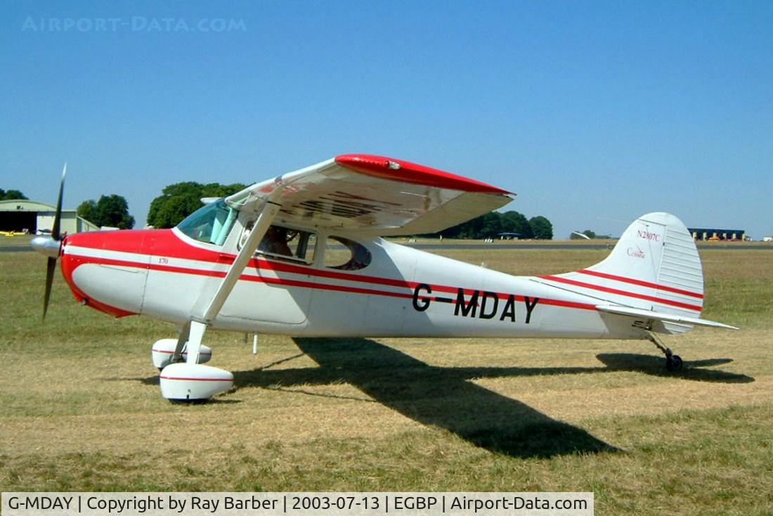 G-MDAY, 1954 Cessna 170B C/N 26350, Cessna 170B [26350] Kemble~G 13/07/2003