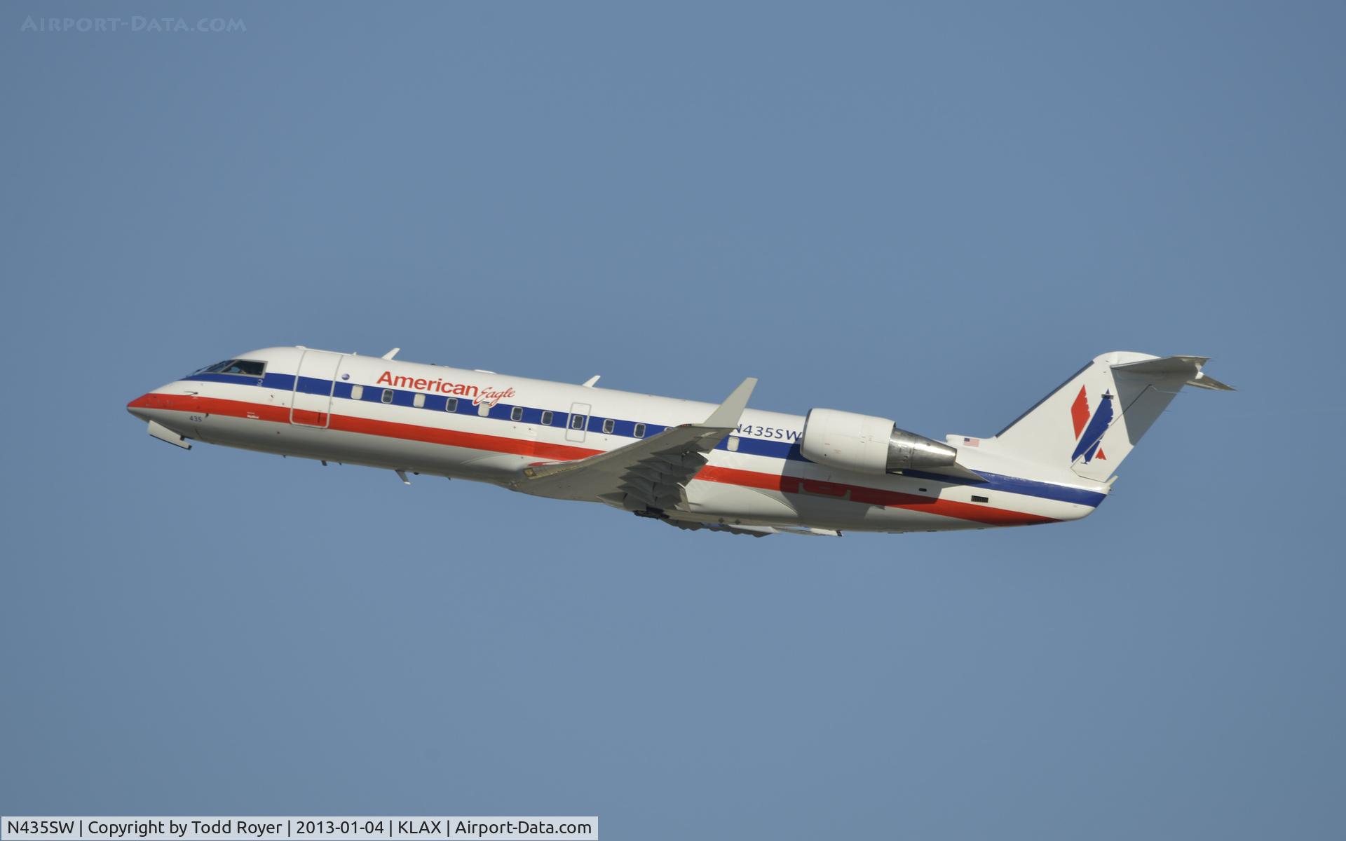 N435SW, 2001 Bombardier CRJ-200LR (CL-600-2B19) C/N 7555, Departing LAX