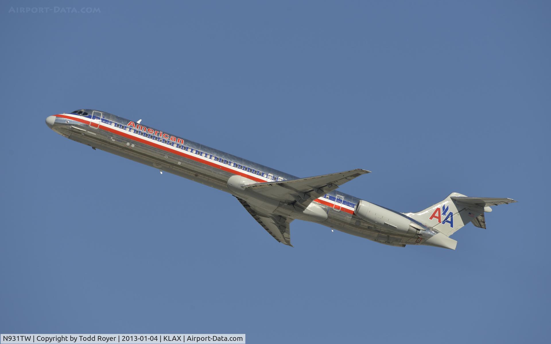 N931TW, 1987 McDonnell Douglas MD-83 (DC-9-83) C/N 49527, Departing LAX