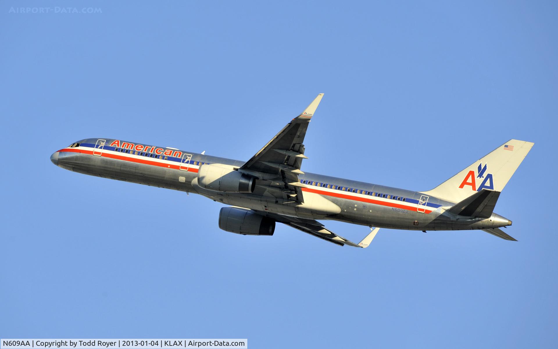 N609AA, 1996 Boeing 757-223 C/N 27447, Departing LAX