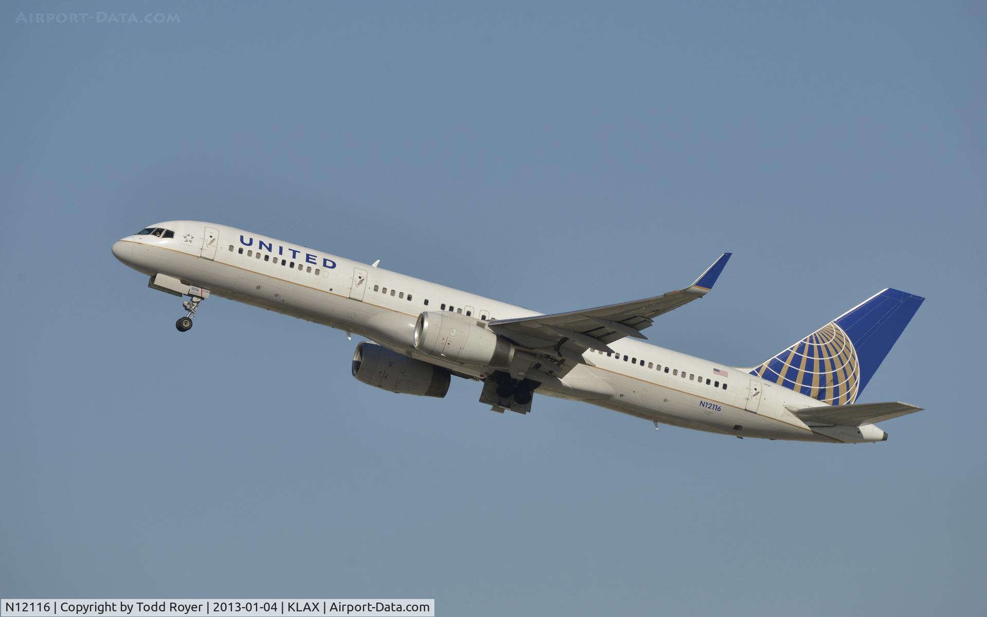 N12116, 1996 Boeing 757-224 C/N 27558, Departing LAX