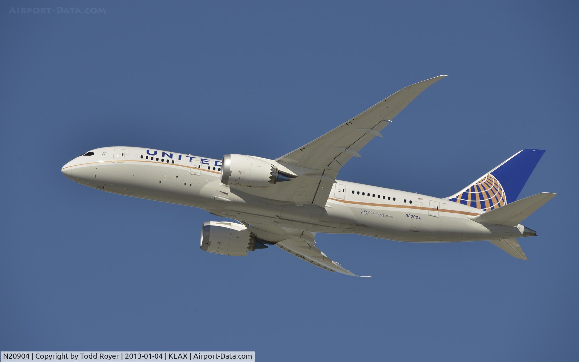 N20904, 2012 Boeing 787-8 Dreamliner C/N 34824, Departing LAX