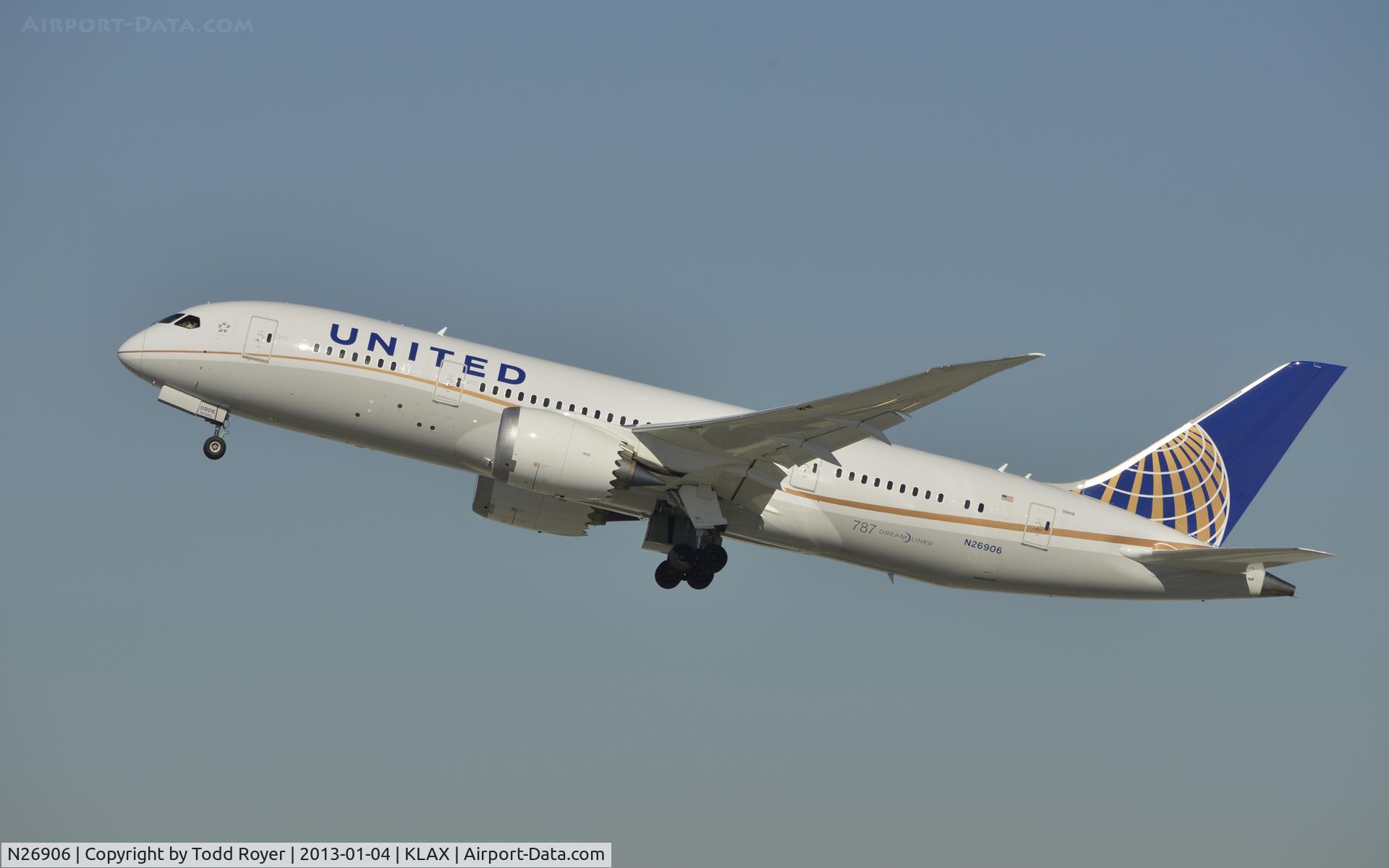 N26906, 2012 Boeing 787-8 Dreamliner C/N 34829, Departing LAX