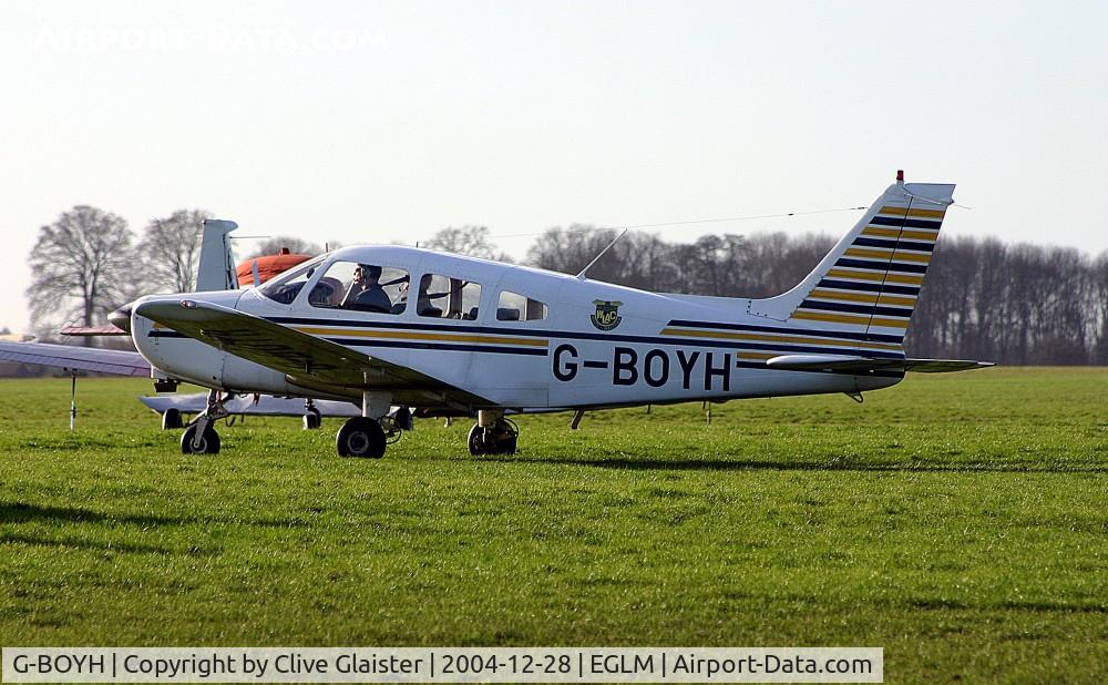 G-BOYH, 1977 Piper PA-28-151 Cherokee Warrior C/N 28-7715290, Ex: N8795F > G-BOYH - Originally owned to, West London Aero Services Ltd in August 1988 and currently in private hands since December 2010.