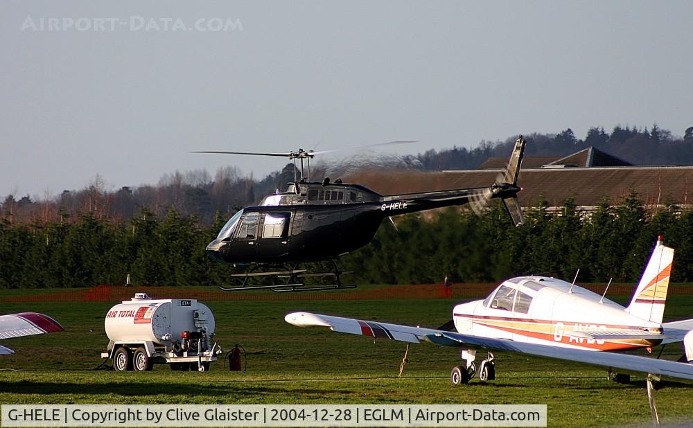 G-HELE, 1984 Bell 206B JetRanger III C/N 3789, Ex: N18095 > G-OJFR > G-HELE - Originally owned to, Daniel Martin Plant Ltd in April 1985 as G-OJFR and currently in private hands since February 1991 as G-HELE
