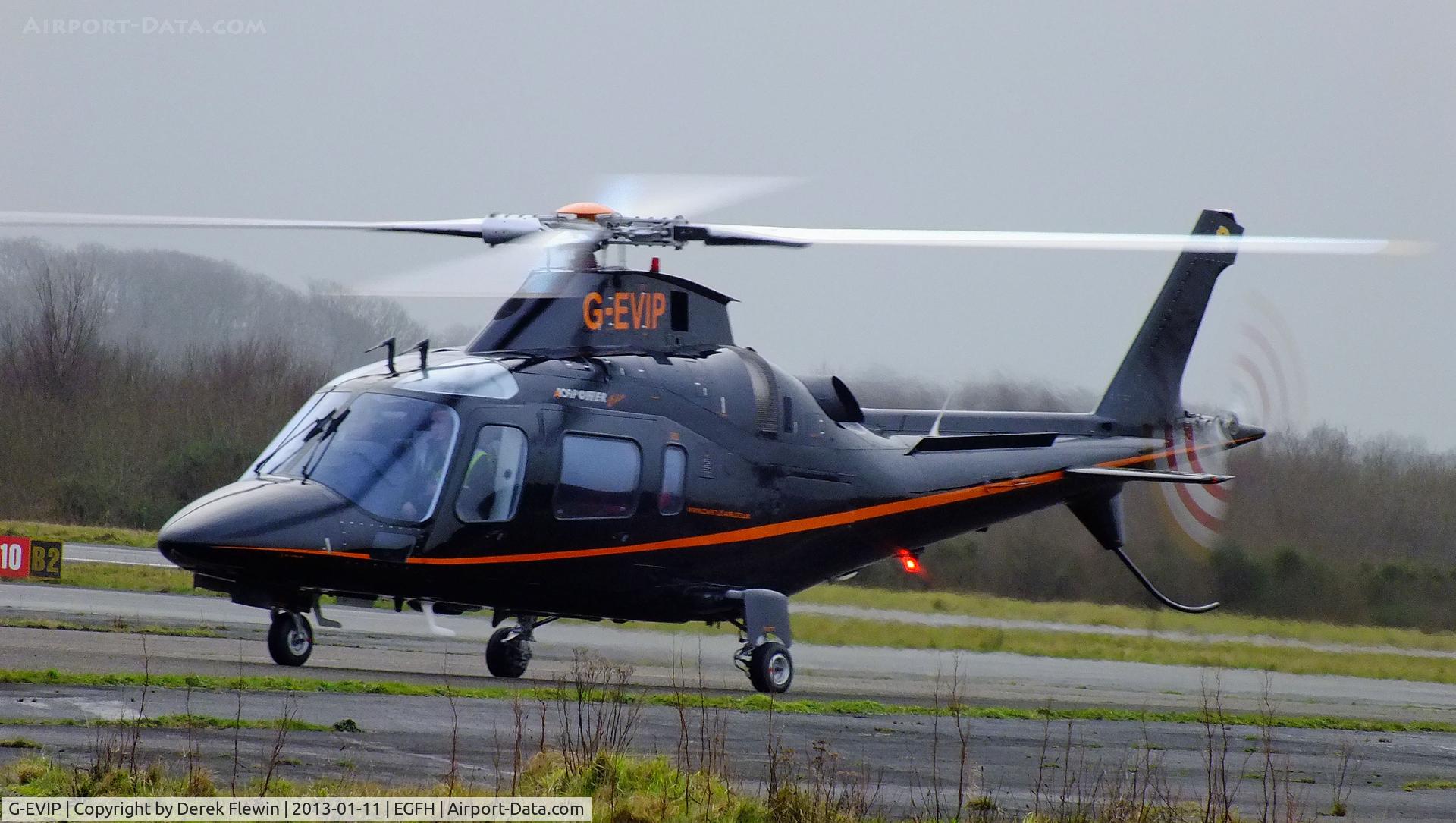 G-EVIP, 2002 Agusta A-109E Power C/N 11159, Prior to stopping.