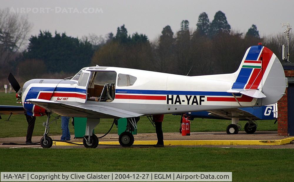 HA-YAF, 1994 Yakovlev Yak-18T C/N 08-34, North Weald based (EGSX)