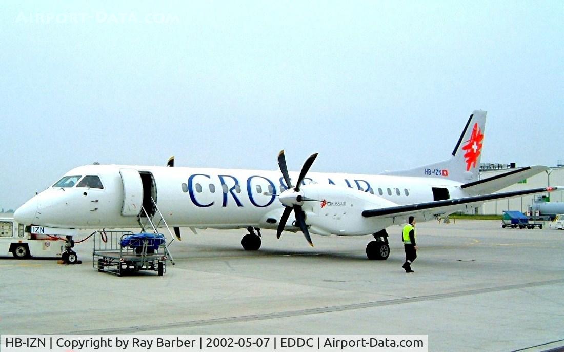 HB-IZN, 1995 Saab 2000 C/N 2000-026, SAAB 2000 [026] (Crossair) Dresden~D 07/05/2002.