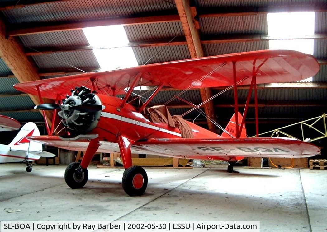 SE-BOA, Boeing E75 C/N 751410, Boeing Stearman N2S-2 Kaydet [75-1410] Eskilstuna~SE 30/05/2002